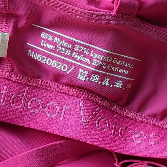 Outdoor Voices Zoom 8 Bodysuit Women's Sz S Side Pockets Built in Bra Activewear - Picture 11 of 12